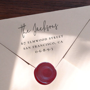 Tampon Auto-encreur Nom de famille du script et adresse du serveur