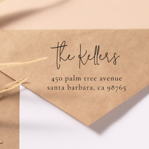 Tampon Auto-encreur Nom de famille et adresse de résidence minimaux mo