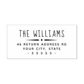 Tampon Auto-encreur Nom de famille et adresse de retour (Design)