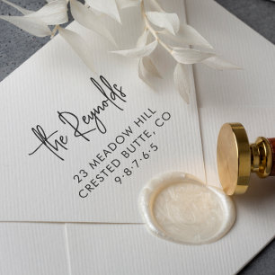 Tampon Auto-encreur Nom de famille et domicile Adresse de retour moder