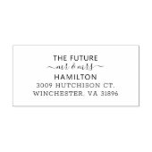 Tampon Auto-encreur Nom de famille personnalisé Élégant Script (Design)