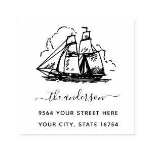 Tampon Auto-encreur Nom de famille personnalisé Signature Adresse de r