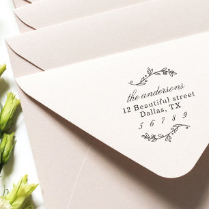 Tampon Auto-encreur Nom de famille Retour Adresse Direction de la verd