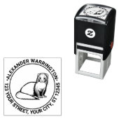 Tampon Auto-encreur Nom de furet mignon Adresse de retour (En situation)