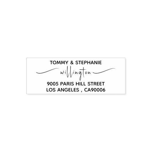 Tampon Auto-encreur Nom de l'adresse de retour de l'écriture manuscrit (Design)