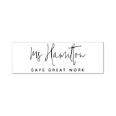 Tampon Auto-encreur Nom de l'enseignant Grand travail Marquage de l'éc (Design)