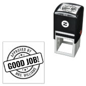Tampon Auto-encreur Nom de l'enseignant personnalisé Bon travail! Homo (En situation)