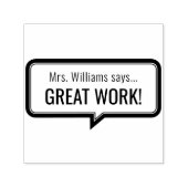 Tampon Auto-encreur Nom de l'enseignant personnalisé Classement des tâ (Design)