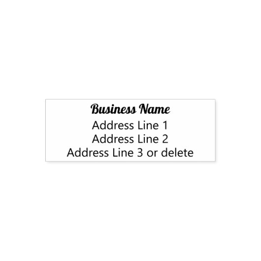 Tampon Auto-encreur Nom de l'entreprise Adresse de retour du script cu (Design)