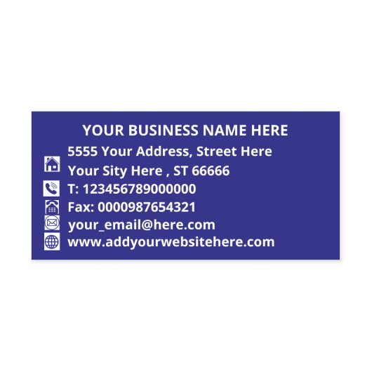 Tampon Auto-encreur Nom de l'entreprise Adresse Informations complètes (Design)