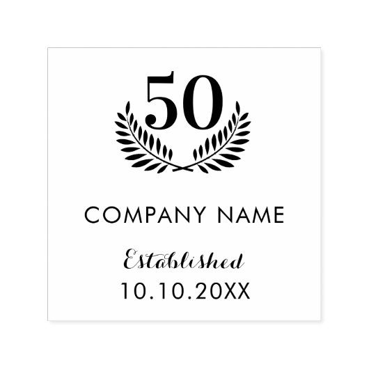 Tampon Auto-encreur Nom de l'entreprise année d'établissement (Design)