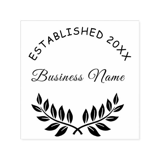 Tampon Auto-encreur Nom de l'entreprise classic laus wreath (Design)