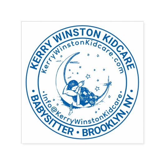 Tampon Auto-encreur Nom de l'entreprise de garde d'enfants Emplacement (Design)