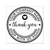 Tampon Auto-encreur Nom de l'entreprise personnalisée Message de Merci (Design)