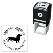 Tampon Auto-encreur Nom de livre de la bibliothèque de silhouette de c (En situation)