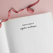 Tampon Auto-encreur Nom De Script Élégant De La Bibliothèque De