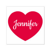 Tampon Auto-encreur Nom de script personnalisé Coeur personnalisé (Design)