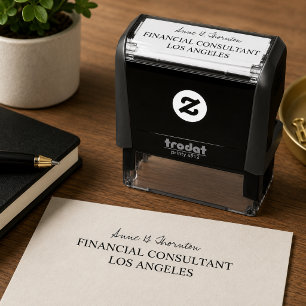 Tampon Auto-encreur Nom de signature personnalisé de l'entreprise titr
