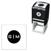 Tampon Auto-encreur Nom d'initiales personnalisables (En situation)