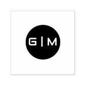 Tampon Auto-encreur Nom d'initiales personnalisables (Design)