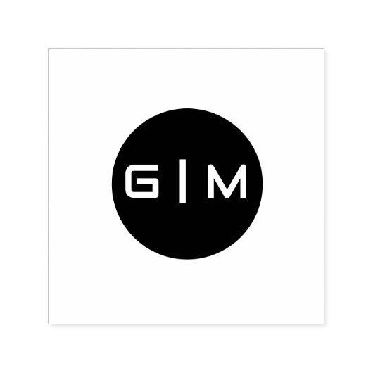 Tampon Auto-encreur Nom d'initiales personnalisables (Design)