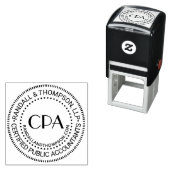 Tampon Auto-encreur Nom du cabinet comptable public de la CPA Cert URL (En situation)