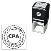 Tampon Auto-encreur Nom du cabinet comptable public de la CPA Cert URL (En situation)