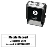 Tampon Auto-encreur Nom du client pour dépôt mobile Numéro de compte b (En situation)