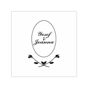 Tampon Auto-encreur Nom du couple rose