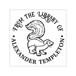 Tampon Auto-encreur Nom du livre de la bibliothèque d'esquisse