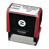 Tampon Auto-encreur Nom du logo Adresse du timbre de conception encadr (Produit)