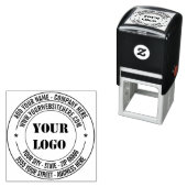 Tampon Auto-encreur Nom du logo personnalisé Adresse Bloc d'auto-intég (En situation)