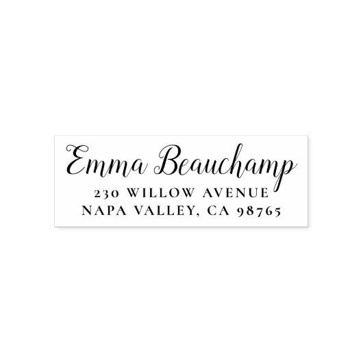 Tampon Auto-encreur Nom du script et votre adresse (Design)