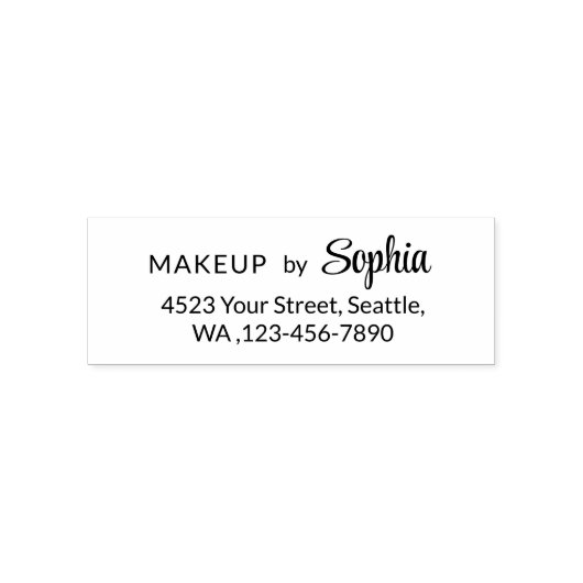Tampon Auto-encreur Nom du studio de maquillage de script Adresse de r (Design)