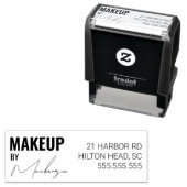 Tampon Auto-encreur Nom du studio de maquillage Script Adresse de reto (En situation)