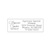 Tampon Auto-encreur Nom du Studio de Maquillage Script Adresse de Reto (Design)