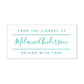 Tampon Auto-encreur Nom écrit à la main | Moderne De La Bibliothèque D (Design)