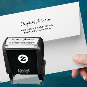 Tampon Auto-encreur Nom élégant Adresse de retour Créer Créer do-it-yo