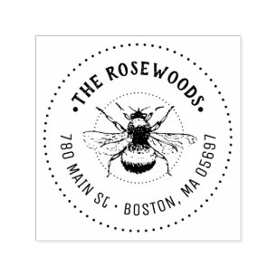 Tampon Auto-encreur Nom et adresse de famille uniques