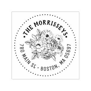 Tampon Auto-encreur Nom et adresse de famille uniques