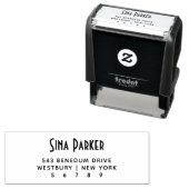 Tampon Auto-encreur Nom et adresse de retour Chic Deco (En situation)