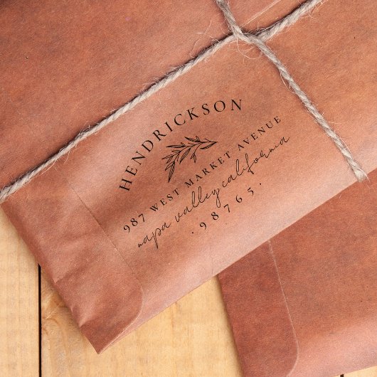 Tampon Auto-encreur Nom et adresse de retour de la branche botanique c