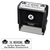 Tampon Auto-encreur Nom et adresse de retour de la copie de l'arboresc (En situation)