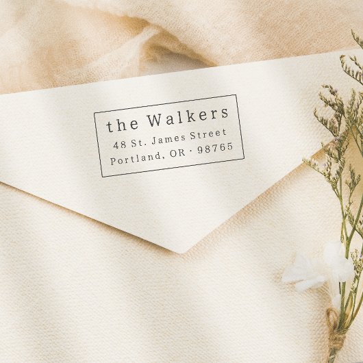 Tampon Auto-encreur Nom et adresse du cadre classique