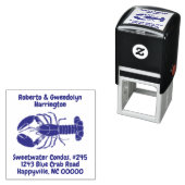 Tampon Auto-encreur Nom et adresse du homard réutilisables (En situation)