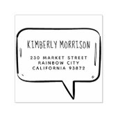 Tampon Auto-encreur Nom manuscrit de la bulle de discours mignonne Adr (Design)