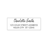 Tampon Auto-encreur Nom manuscrit moderne Adresse de retour (Design)