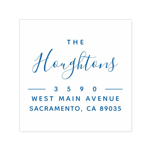 Tampon Auto-encreur Nom manuscrit moderne Adresse de retour (Design)