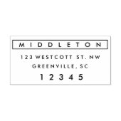 Tampon Auto-encreur Nom moderne Adresse de retour simple (Design)