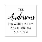 Tampon Auto-encreur Nom moderne Calligraphie Script Adresse de retour (Design)